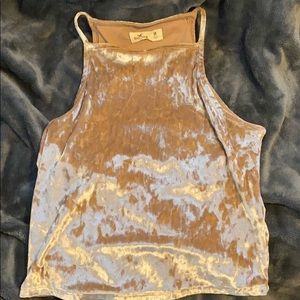 Hollister velvet halter top